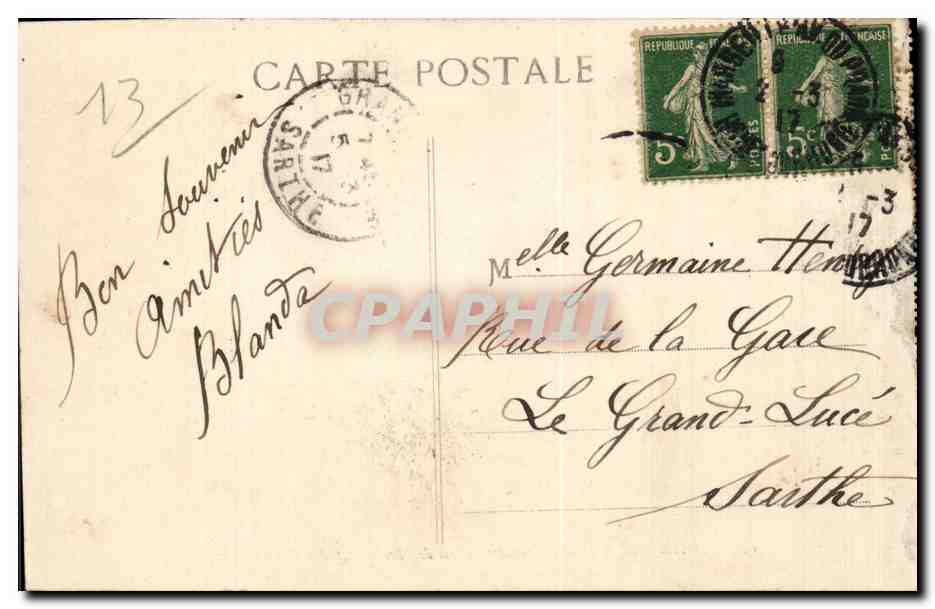 Marseille - Carrefour des Allees de Merlban et les Capucines - CPA  — Rückseite