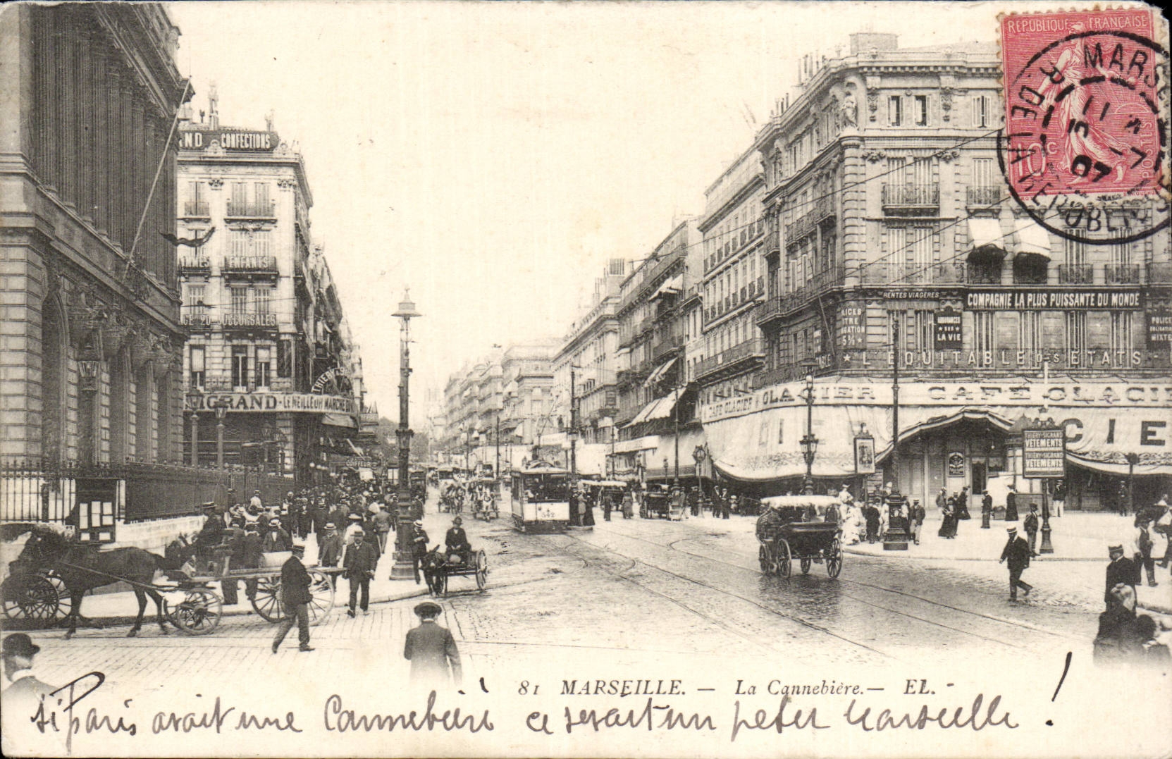 Marseille - La Cannebiere - CPA 