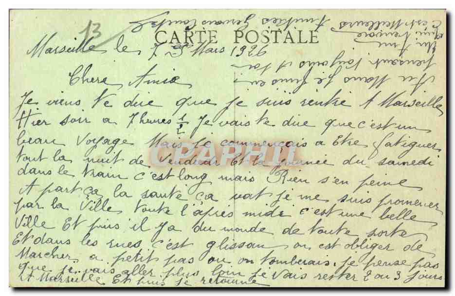 Marseille - Le Chateau d'If - CPA  — Rückseite