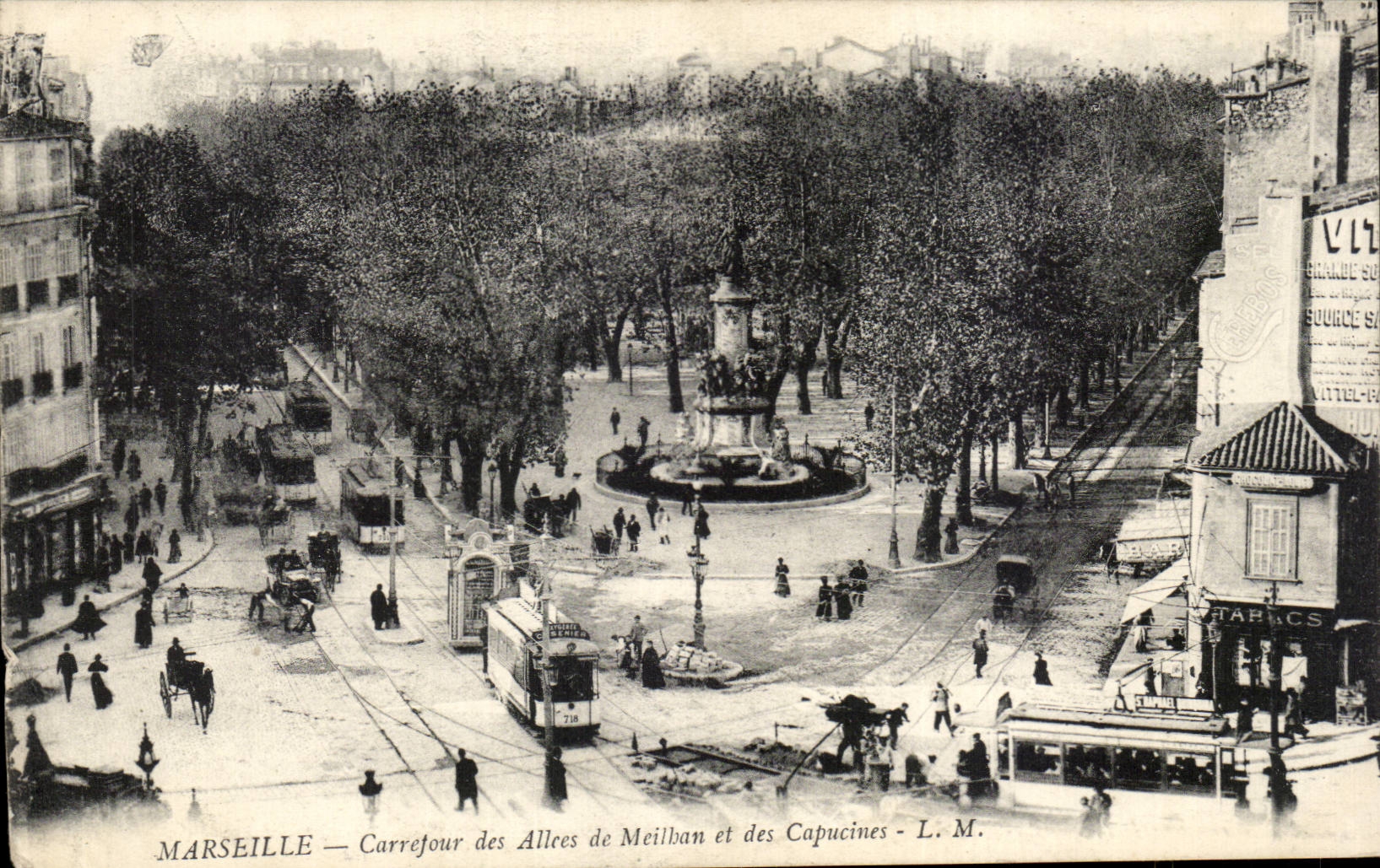Marseille - Carrefour des Allees de Meilban et des Capucines - CPA 