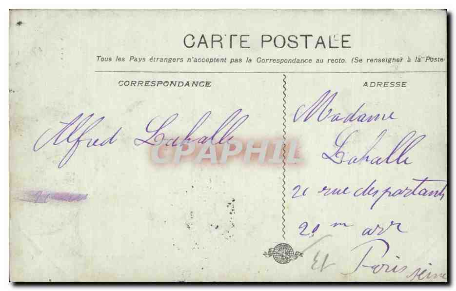 Marseille - La Bourse - CPA  — Verso