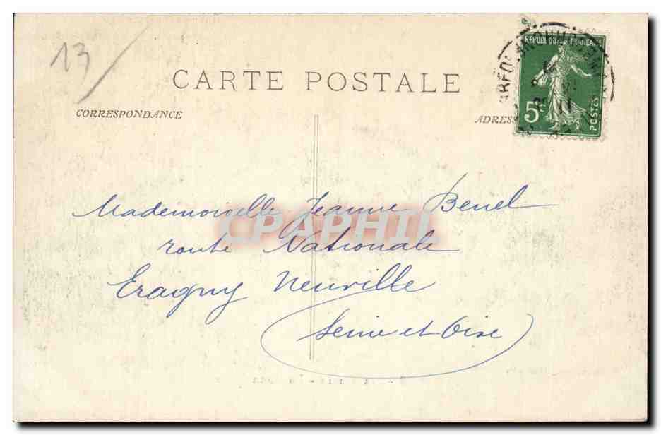 Marseille - La Cannebiere - CPA  — Verso