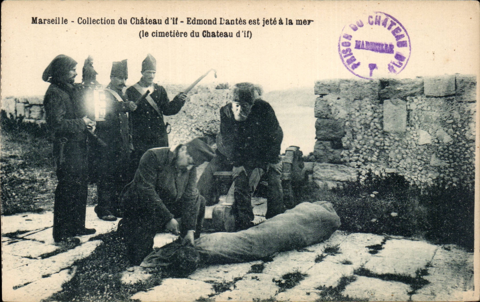 Marsiglia - Collezione del Castello d'If - Edmond Lantès getirato in mare — (il cimitero del Castello d'If)