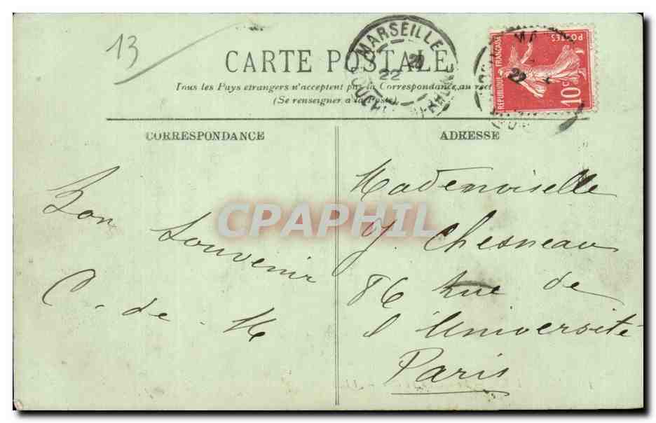 Marseille — Le Grand Théâtre — LL. n°36 — Reverso