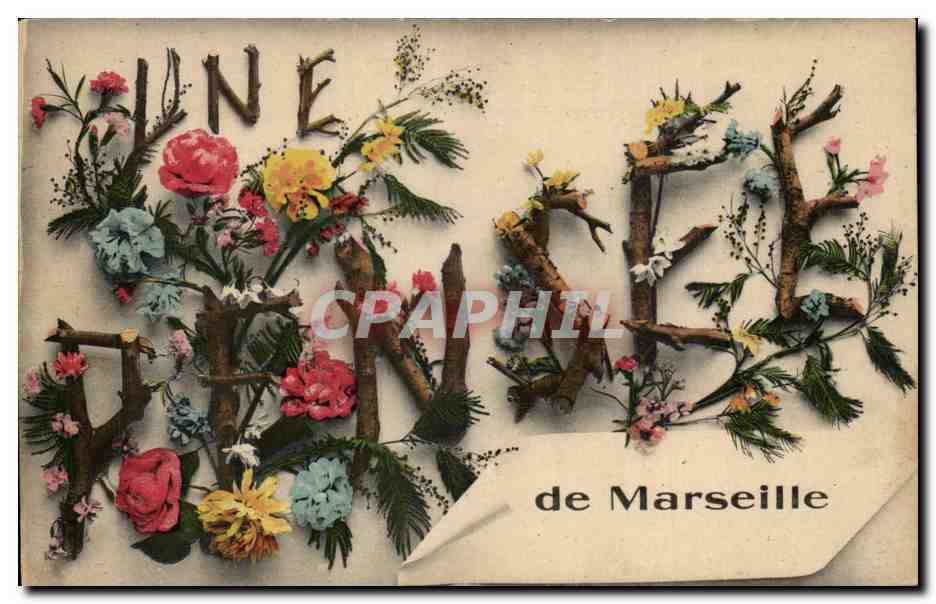 Marseille - Une Pensee de Marseille - Souvenir - CPA 