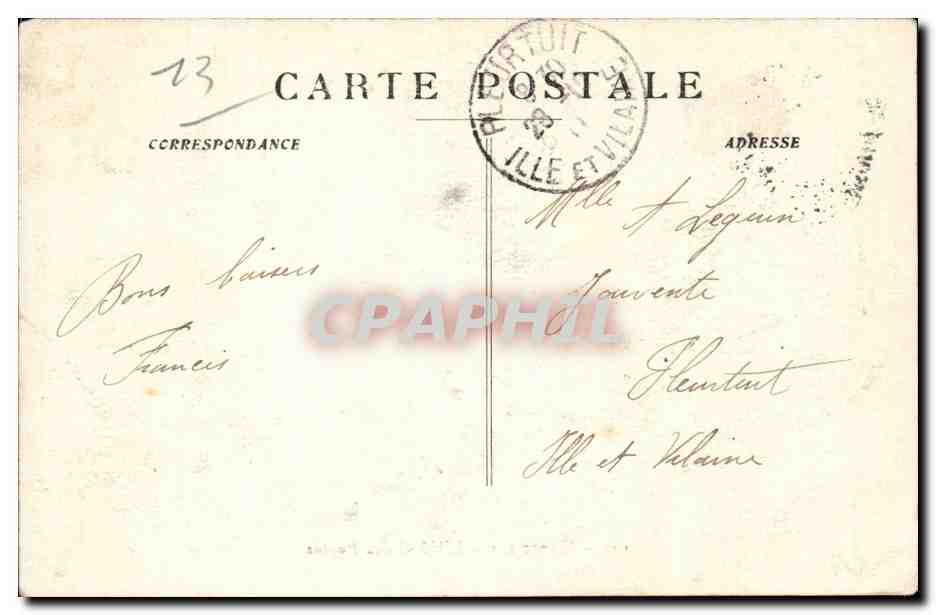 Marseille — L'Hôtel des Postes — Éditeur non identifié, n° de série 142 — Reverso