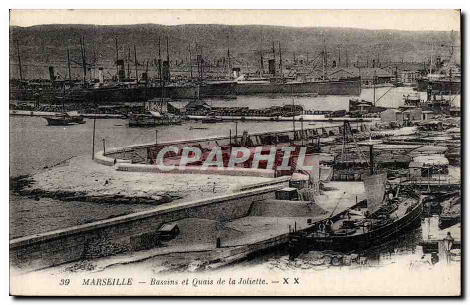Marseille — Bassins et Quais de la Joliette — éditeur inconnu, n° 39