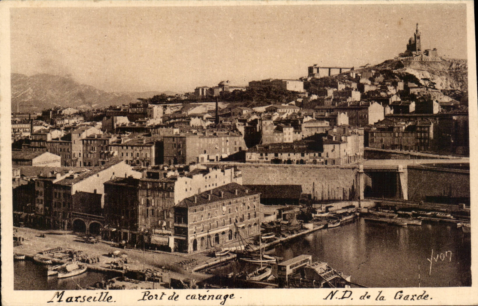 Marseille - Yvon - Port de Carenage - Notre Damz de la Garde - CPA 