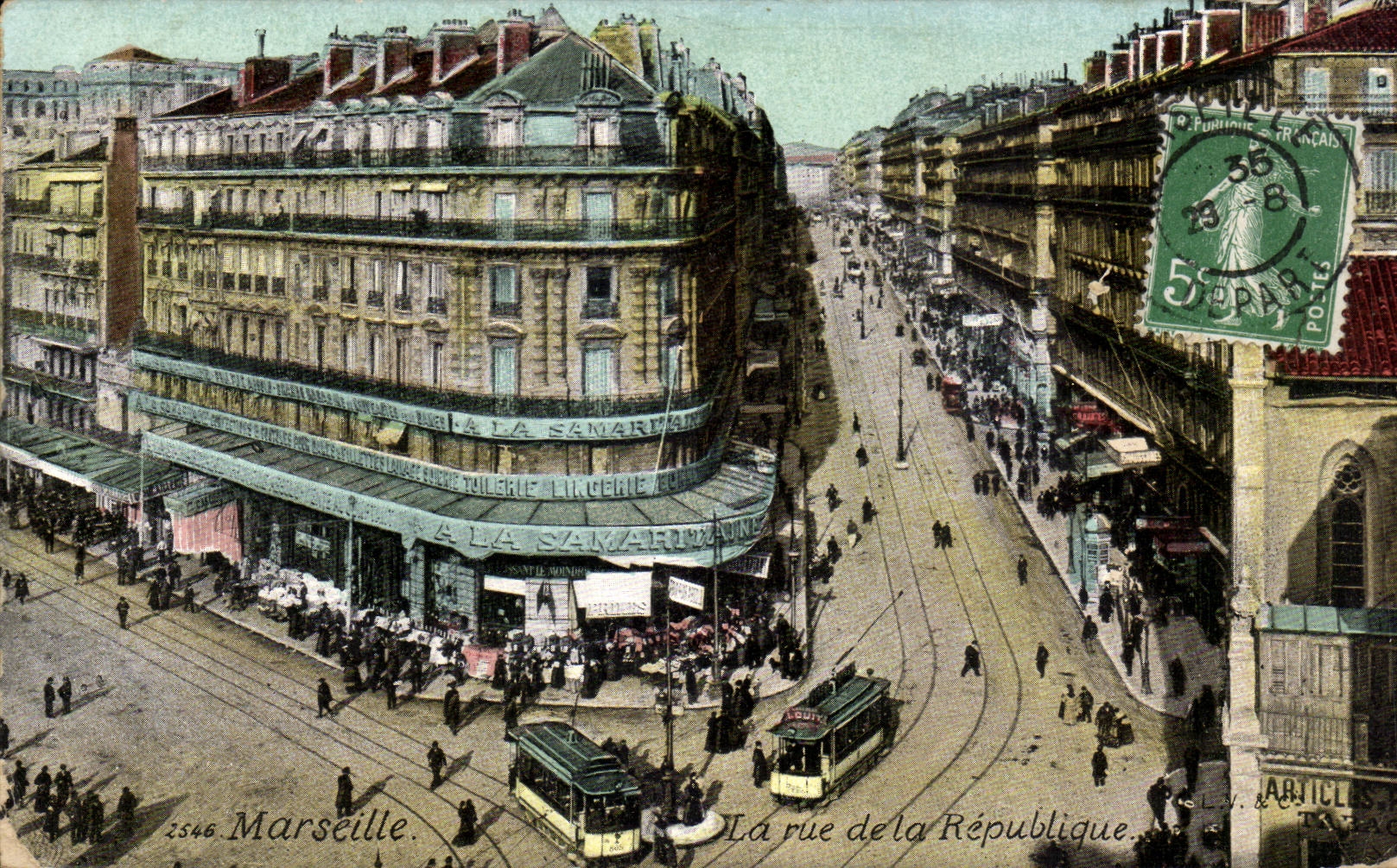 Marseille - La Rue de la Republique Samaritaine - CPA 