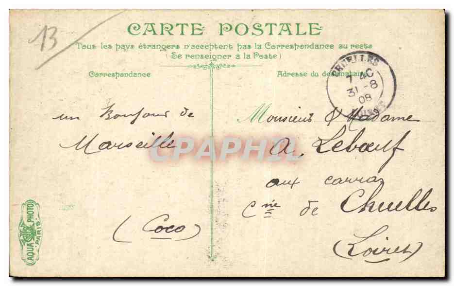Marseille - La Rue de la Republique Samaritaine - CPA  — Rückseite