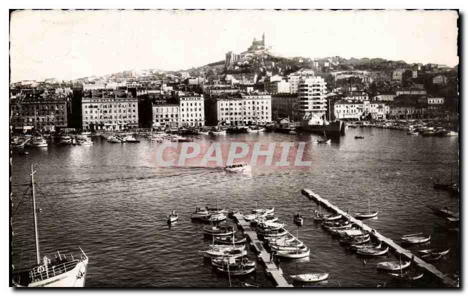 Marseille - Le Vieux Port - Notre Dame de la Garde - CPA 
