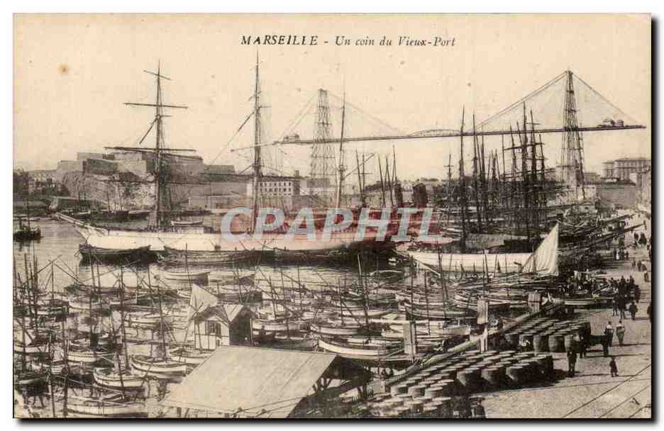 MARSUELLA - Un rincón del Viejo Puerto — editor no identificado, número de serie no visible