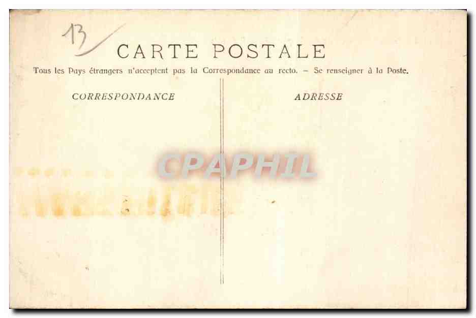 Marseille - Le Cours du Chapitre et les Reformes - CPA  — Verso
