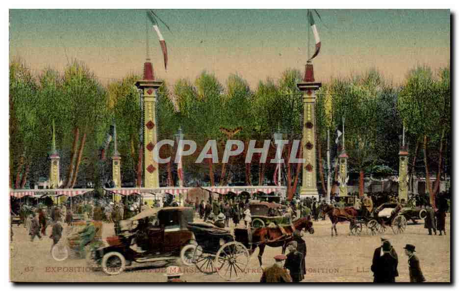 Marseille - Exposition Coloniale Entree de l'exposition - CPA 