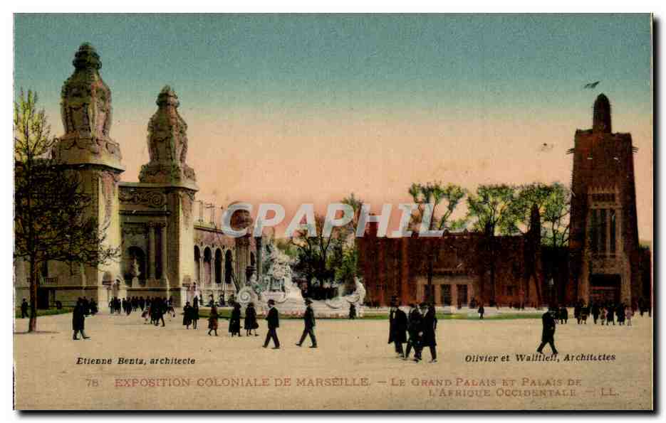 Marseille - Exposition Coloniale - Palais de l'Afrique Occidentale - Africa - CPA 