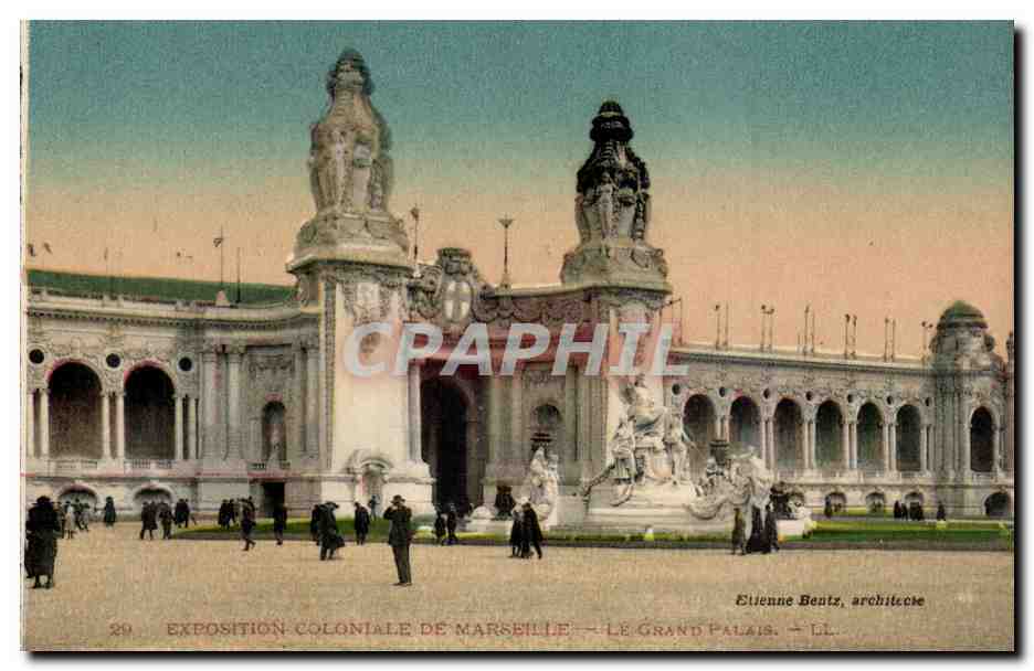 Marseille - Exposition Coloniale - Le Grand Palais - CPA 