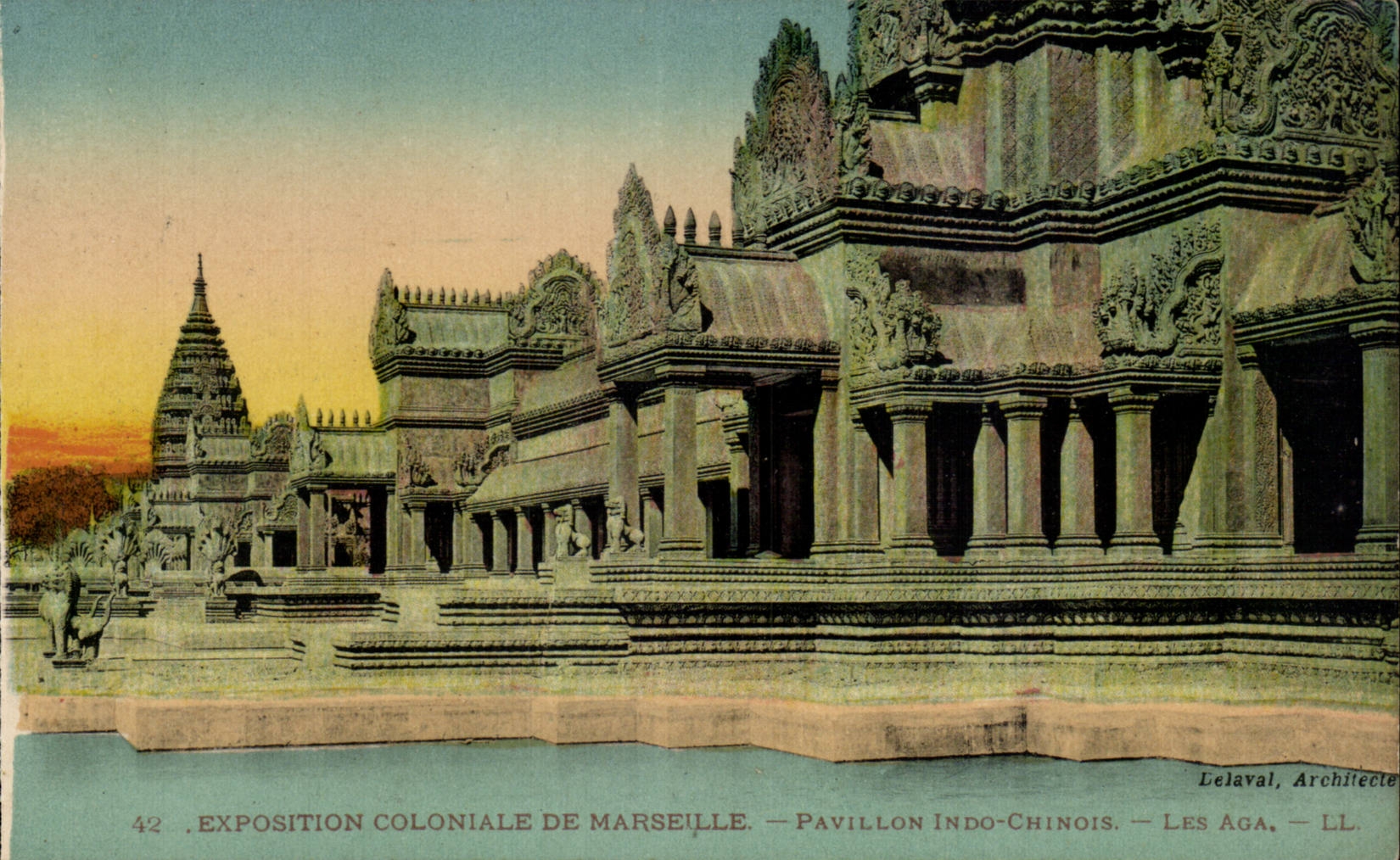 Marseille - Exposition Coloniale - Pavillon Indo Chinois - CPA 