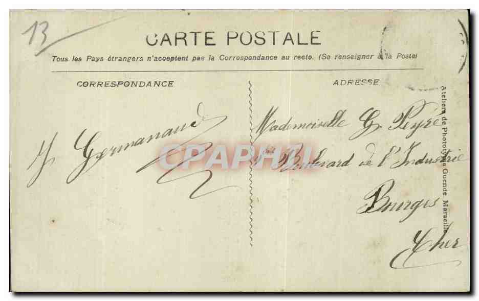 Marseille - Exposition Coloniale - Palais de l'Exportation - CPA  — Verso