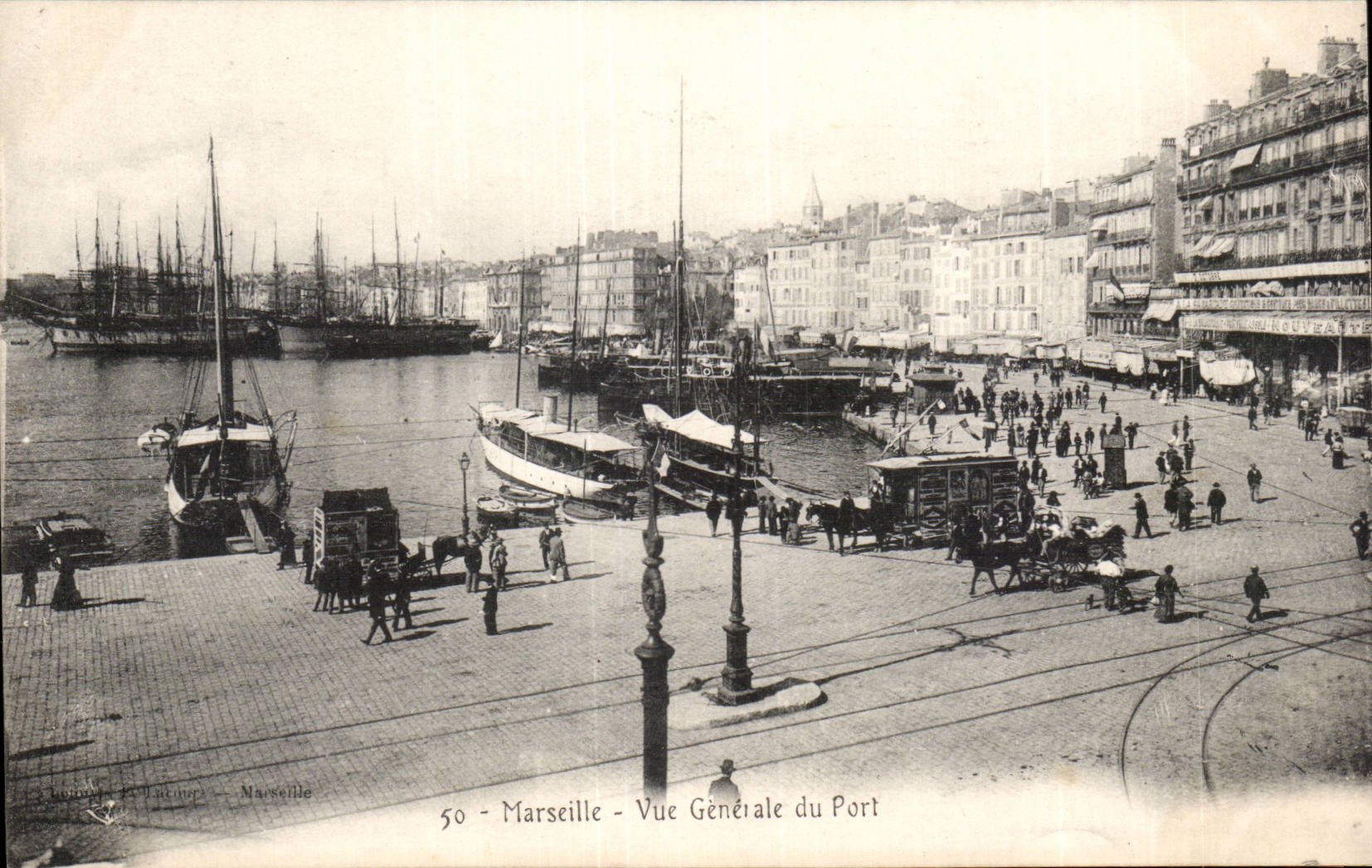 Marseille — Vue Générale du Port — Éditeur P. Vachon, n° 50