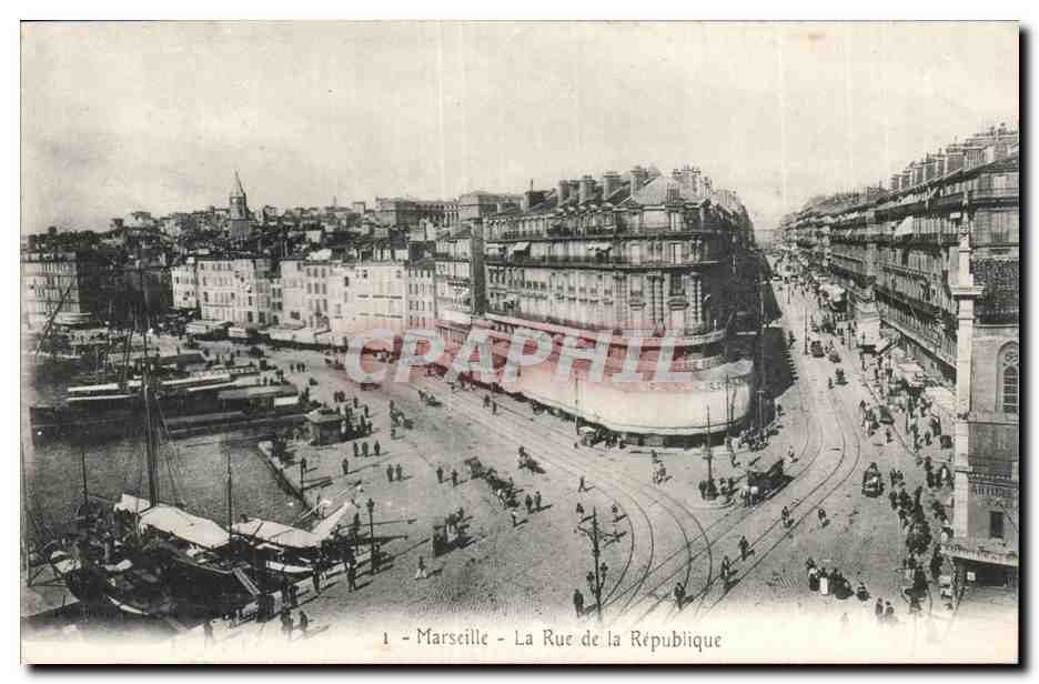 Marseille - La Rue de la Republique - CPA 