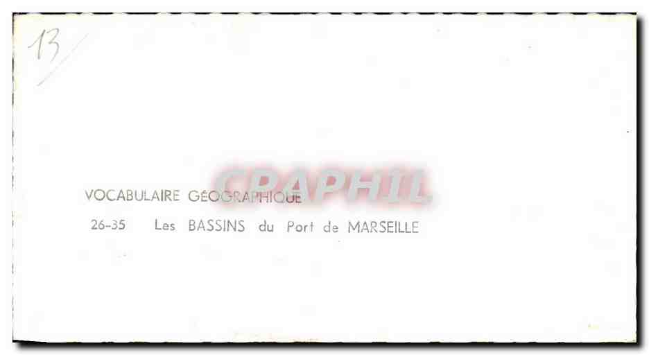 Marseille - Les Bassins du Port - CPA  — Rückseite