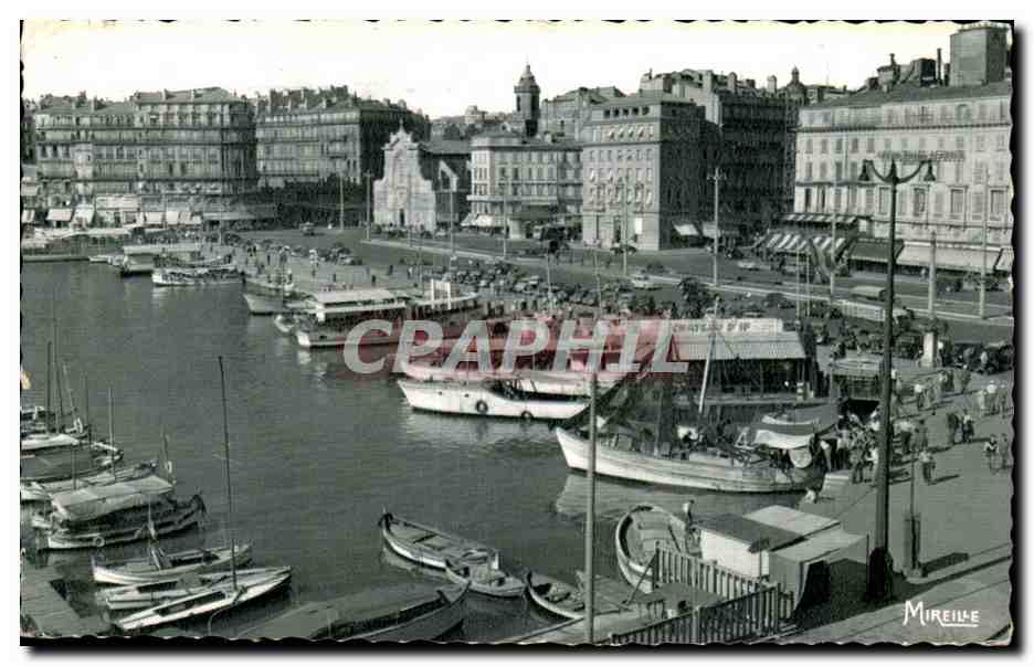 Marseille - Un Coin du Vieux Port et le quai des Belges - CPA 