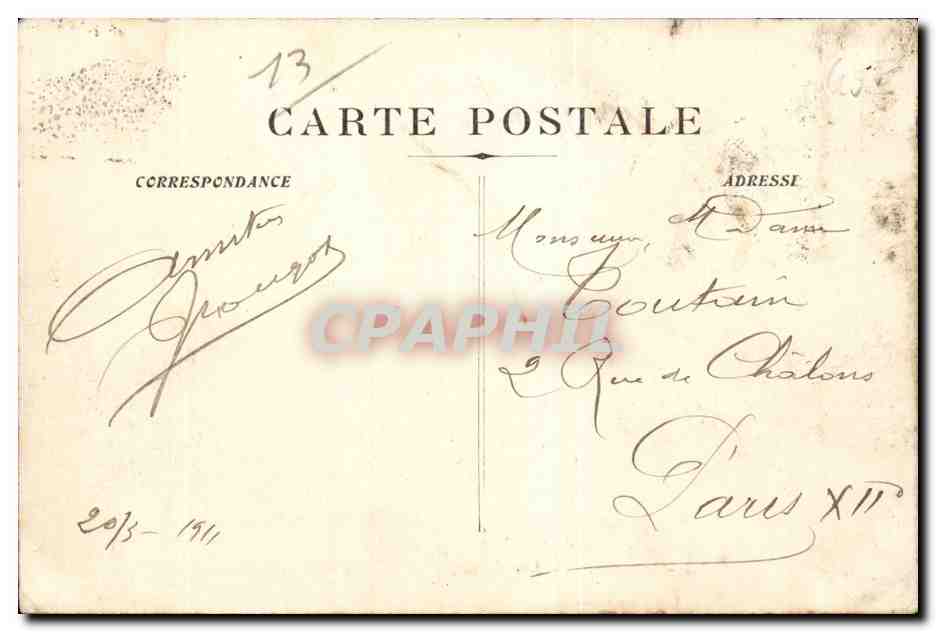 Marseille - Porte d'Aix - L'arc de Triomphe - CPA  — Rückseite