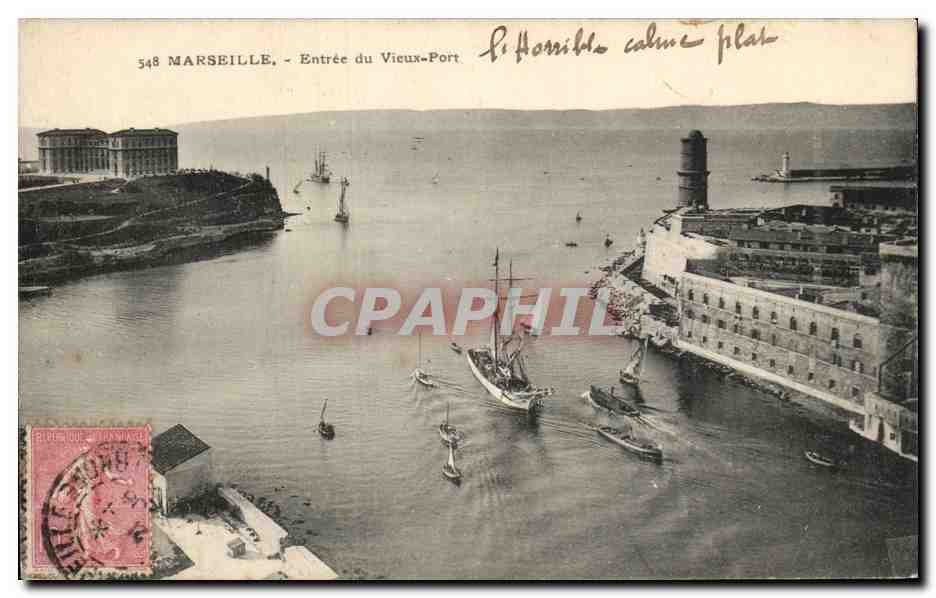 Marseille - Entree du Vieux Port - CPA 