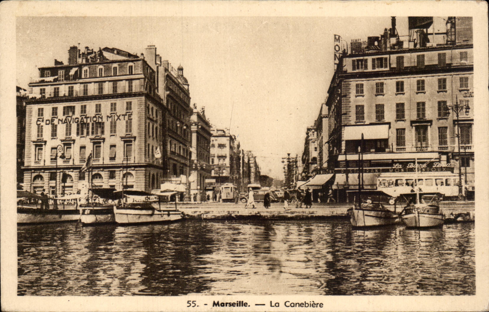 Marseille - la Cannebiere - CPA Cie de Navigation Mixte