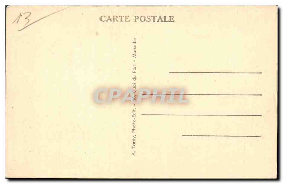 Marseille - Le Port et le Quai des Belges - CPA  — Verso