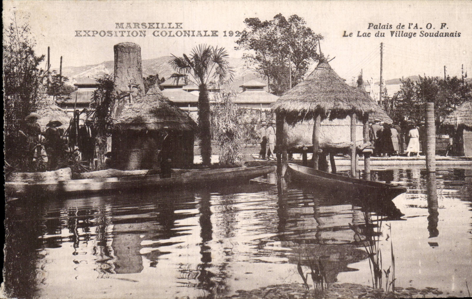 Marseille - Exposition Coloniale 1922 - Le Lac du Village Soudanais - CPA 