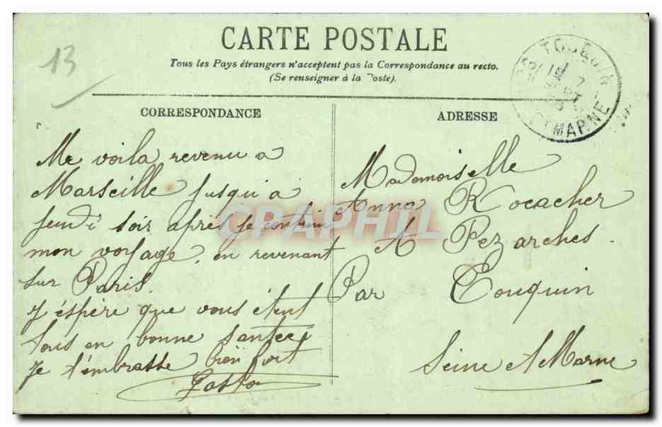 Marseille - Exposition Coloniale 1922 - Palais de la Tunisie Ane Donkey - CPA  — Rückseite
