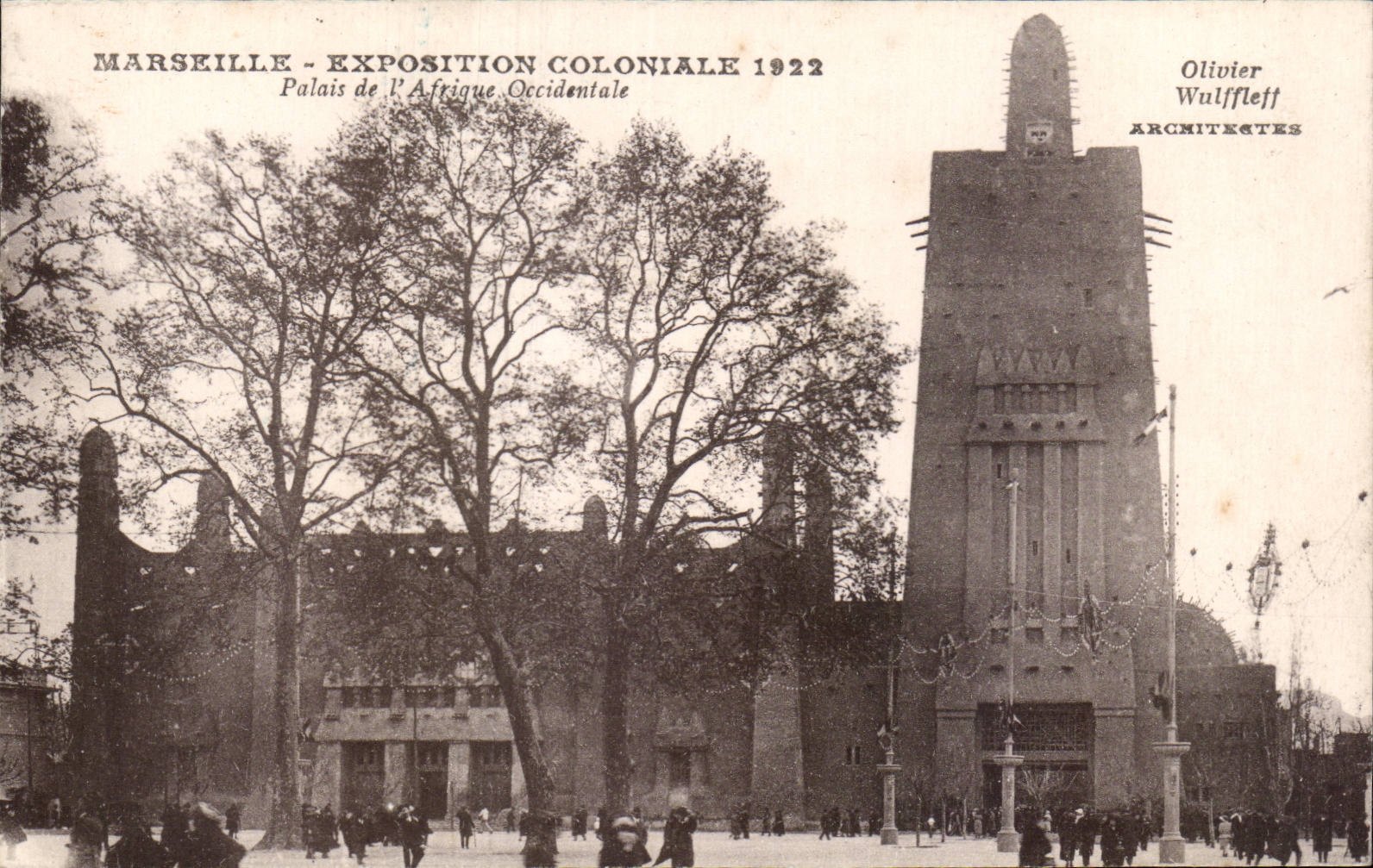 Marseille - Exposition Coloniale 1922 - Palais de l'Afrique Occidenatle - CPA 