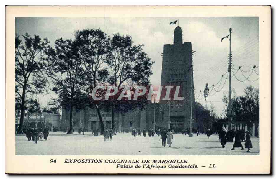 Marseille - Exposition Coloniale 1922 - Palais de l'Afrique Occidentale CPA 