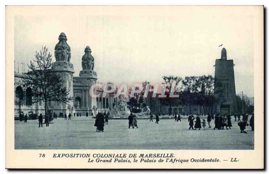 Marseille - Exposition Coloniale 1922 - Palais de l'Afrique Occidentale CPA 