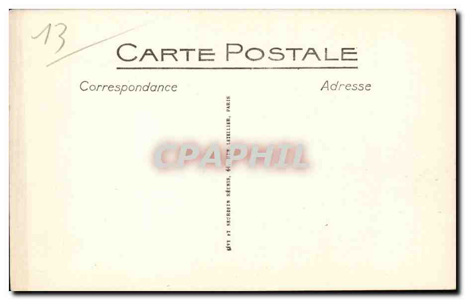 Marseille - Exposition Coloniale 1922 - Palais de Marseille et de Provence CPA  — Rückseite