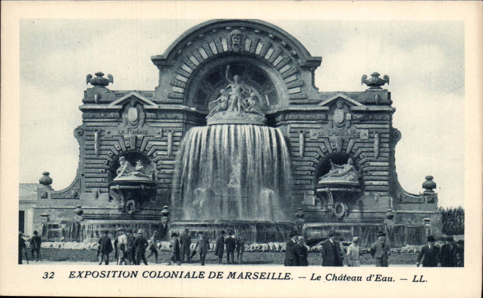 Le Château d'Eau — Exposition Coloniale de Marseille — LL. - Recto