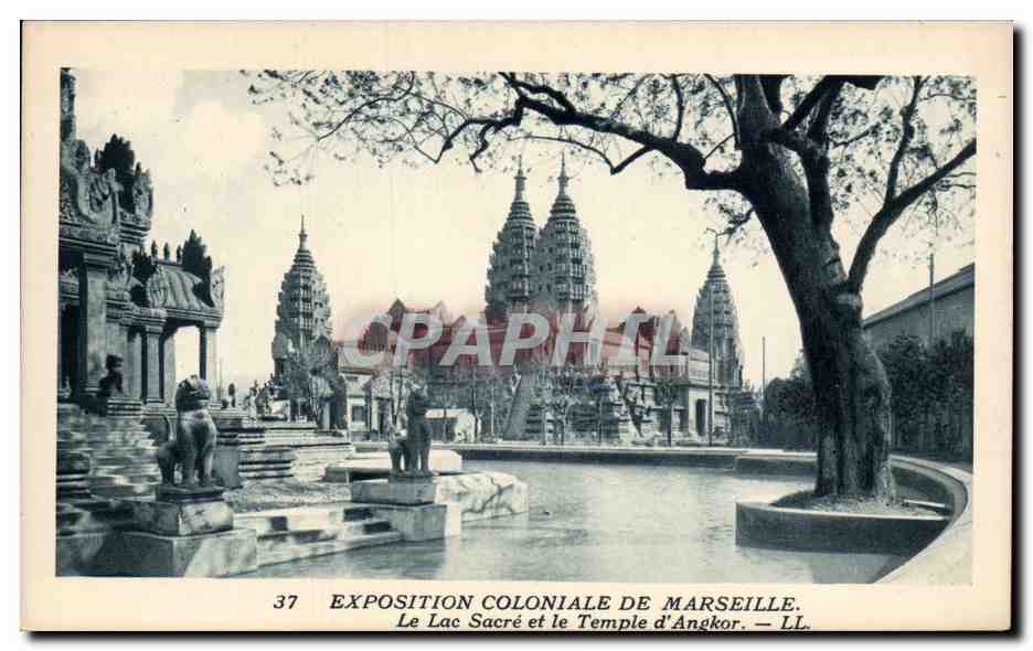 Marseille - Exposition Coloniale 1922 - Temple d'Angkor Vat CPA 