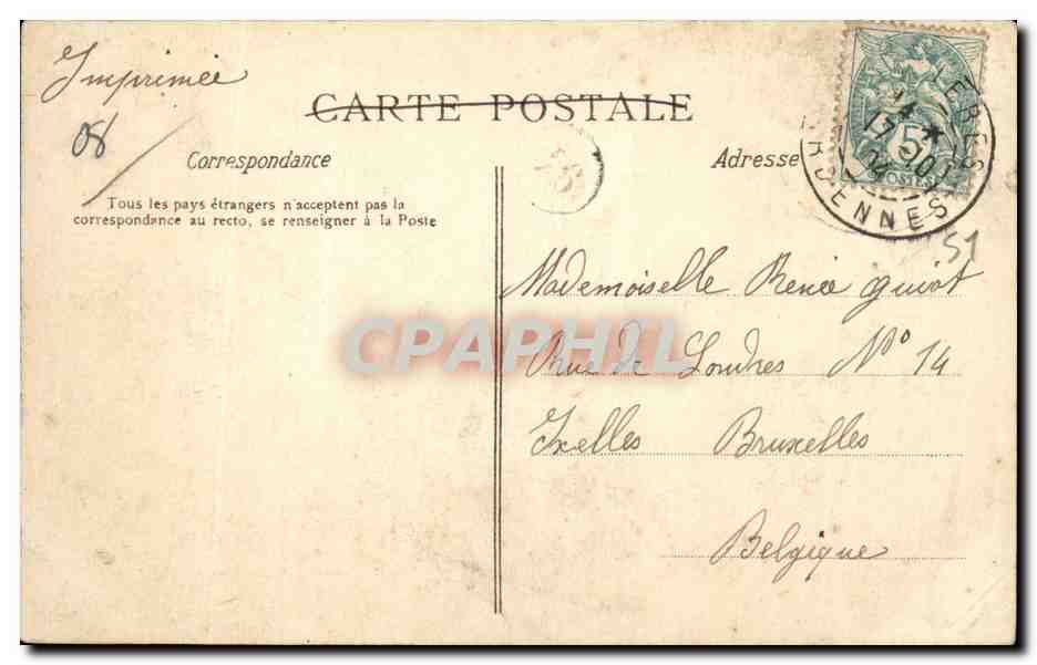 Mezieres - Le Mont Olympe - CPA  — Rückseite