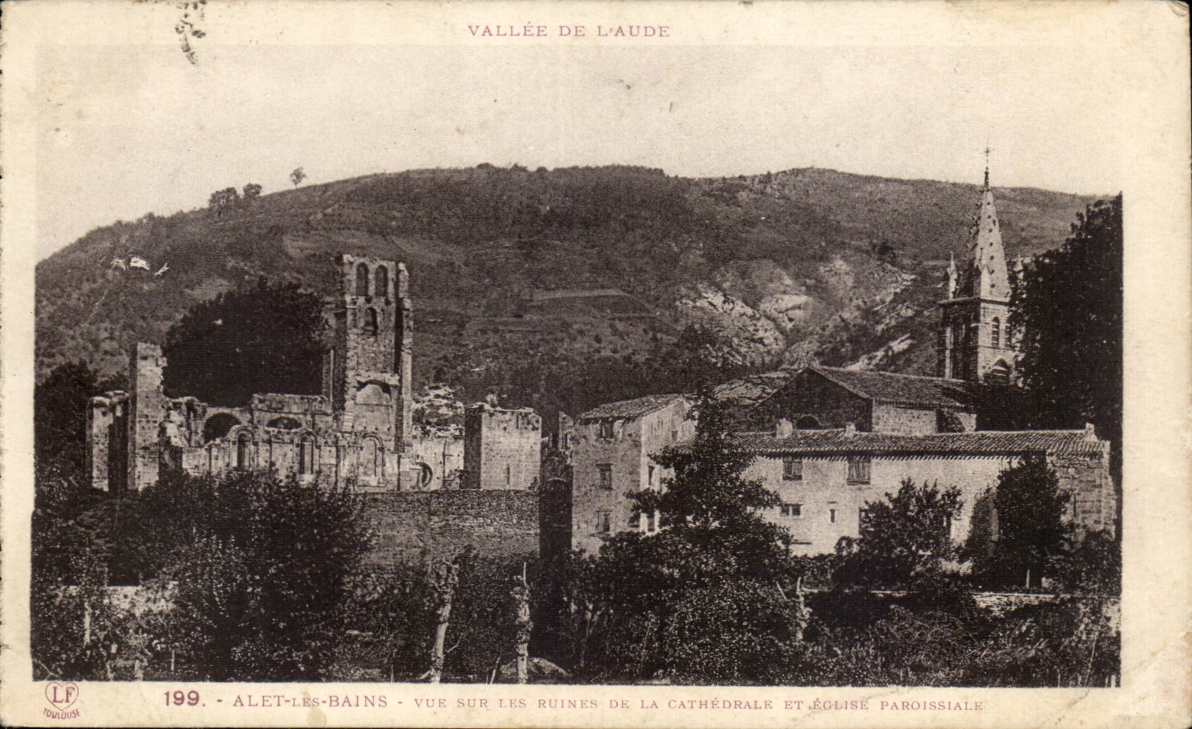 Alet les Bains - Vue sur les Ruines de la Cathedrale - CPA 