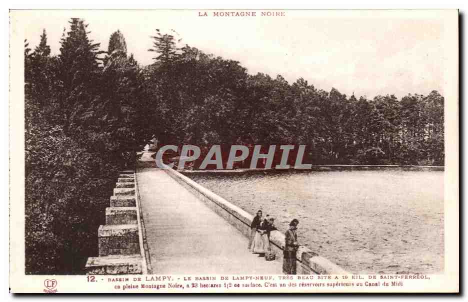 Bassin de Lampy — La Montagne Noire — Phototypie Labouïte Frères, Toulouse