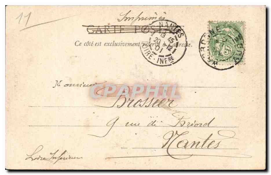 Narbonne - Hotel de Ville - CPA  — Rückseite