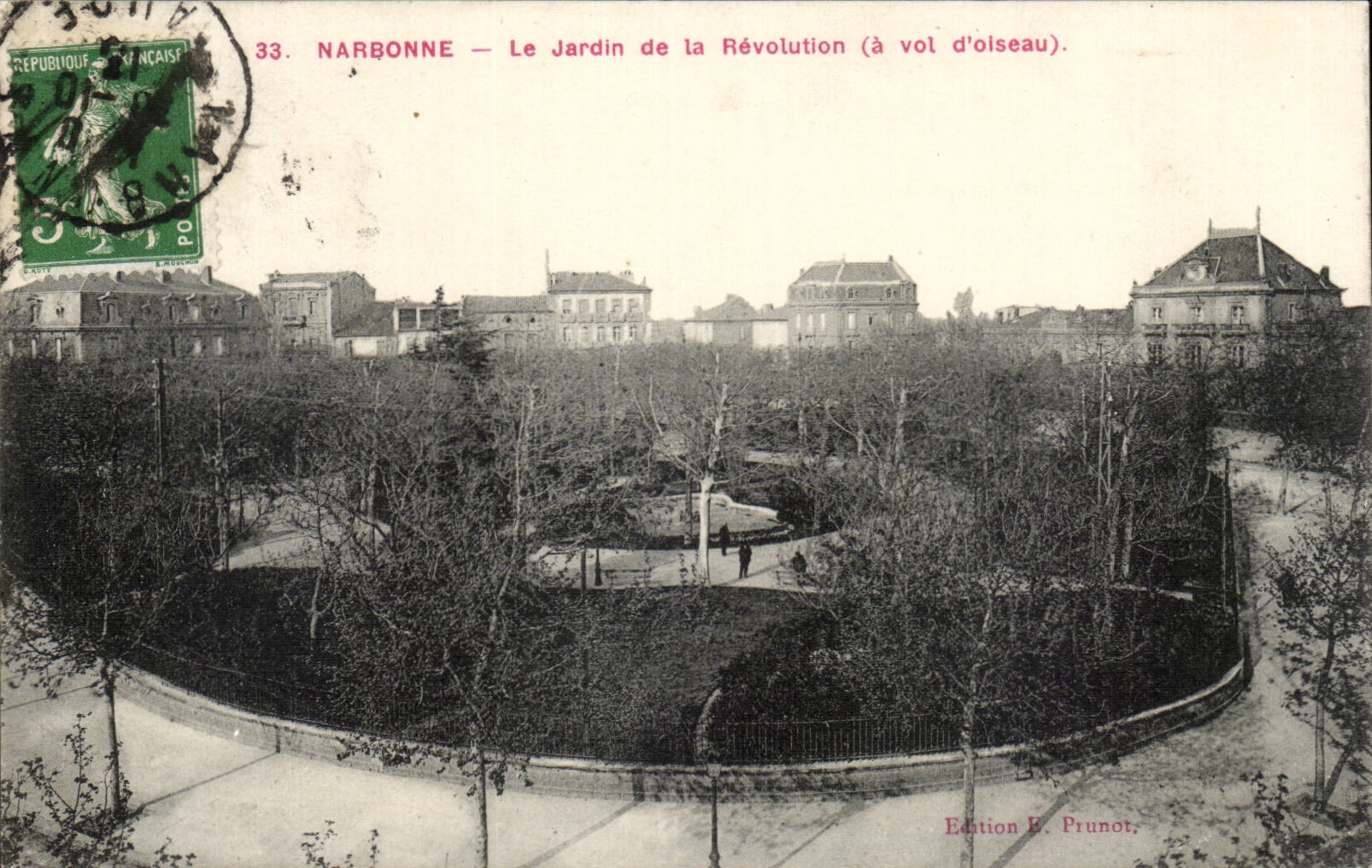 Narbonne - Le jardin de la Revolution - CPA 