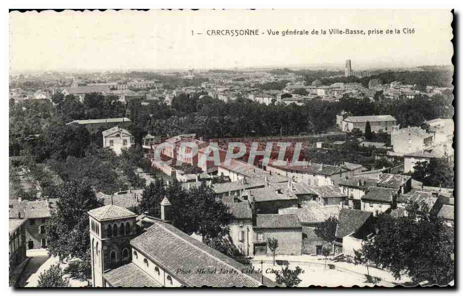 Carcassone - Vue Generale de la Ville Basse - CPA 