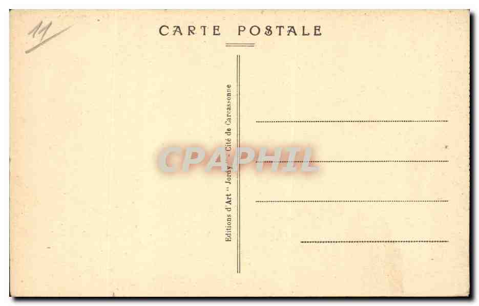 Carcassone - Le Jardin des Plantes - CPA  — Verso