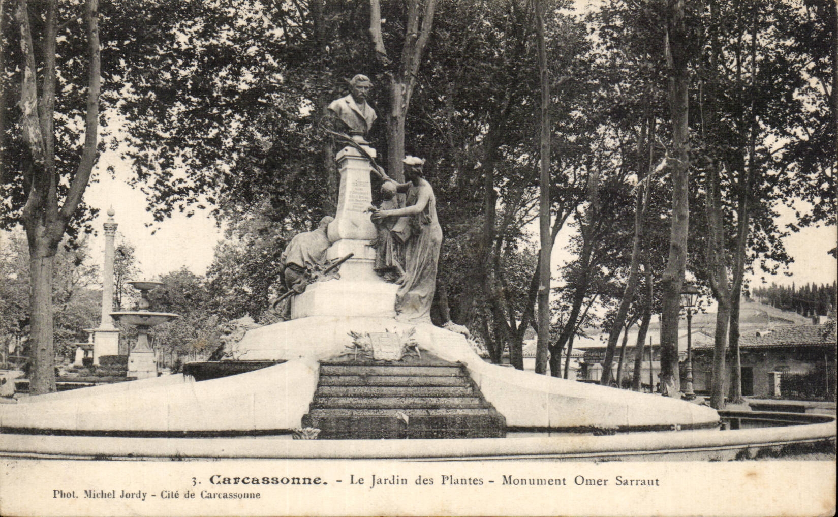 Carcassonne - Le Jardin des Plantes Monument Omer Sarraut - CPA 