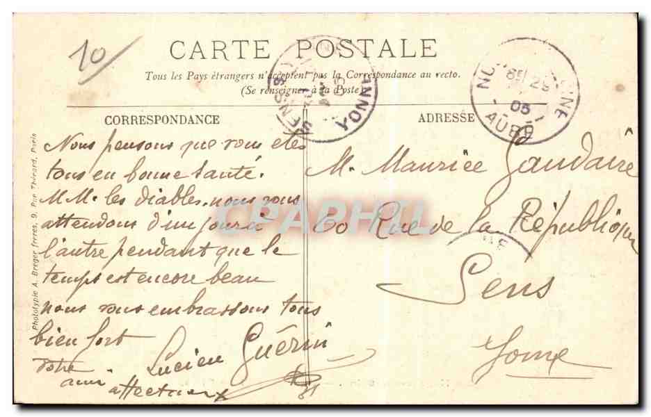 Nogent sur Seine - Un Coin de l'Ile Olive - CPA  — Back