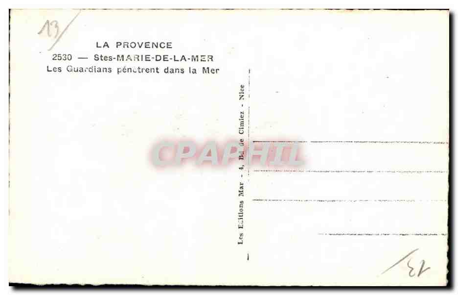 La Provence - Stes Marie de la Mer - Les Guardians - CPSM  — Rückseite