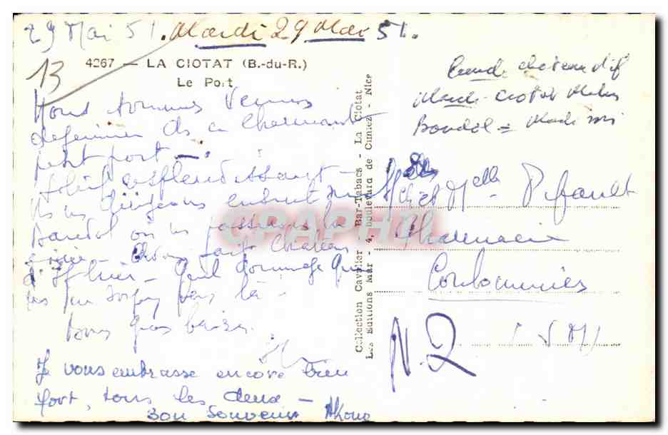 Le Port — Ciotat (Bouches-du-Rhône) — Éditions Cavilier — Rückseite