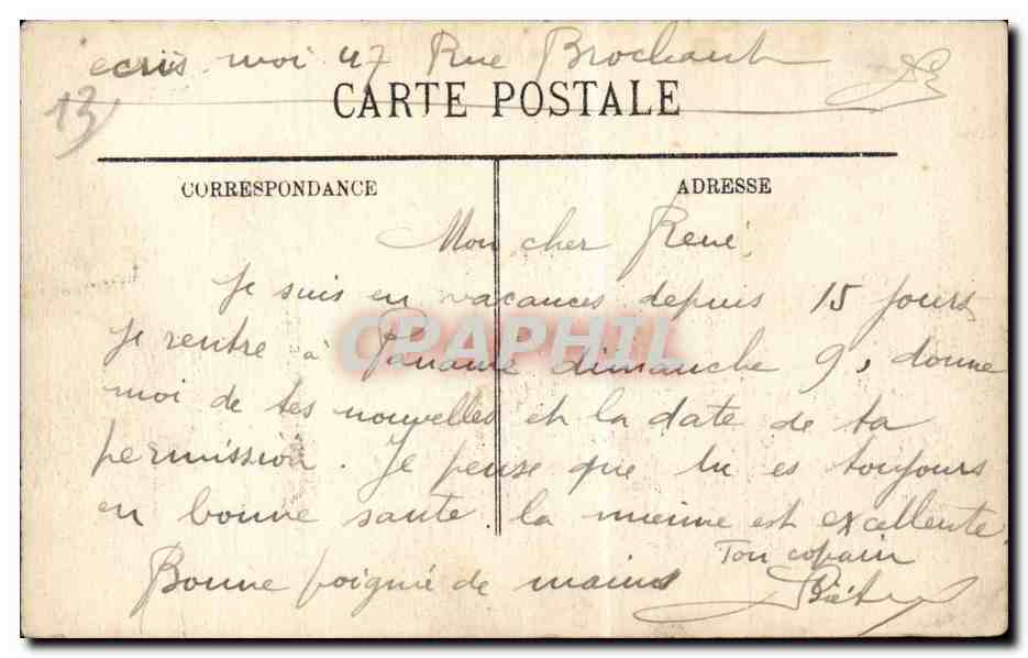 Salon de Provence - Vue Generale - CPA  — Rückseite